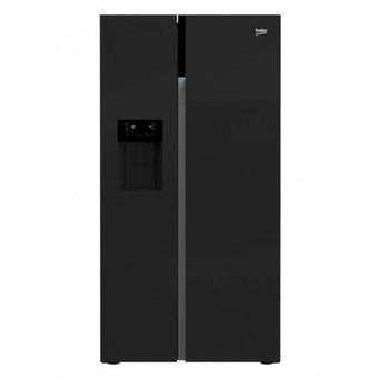 Der Side-by-Side Beko GN162333ZGB mit seinem Design mit schwarzer Glas-Front ist der perfekte Eye-Catcher. Das minimalistische Design passt
perfekt in jede moderne Küche. 